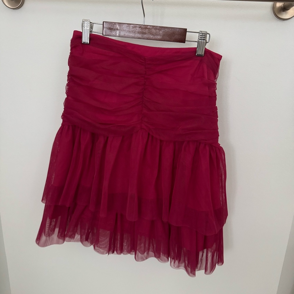 Anthropologie Pink Tulle Skirt